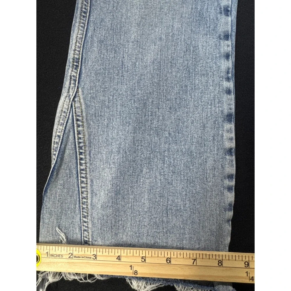 Free People Women Light Wash Flare Jeans Raw Hem Blue W25R 61855-16515125